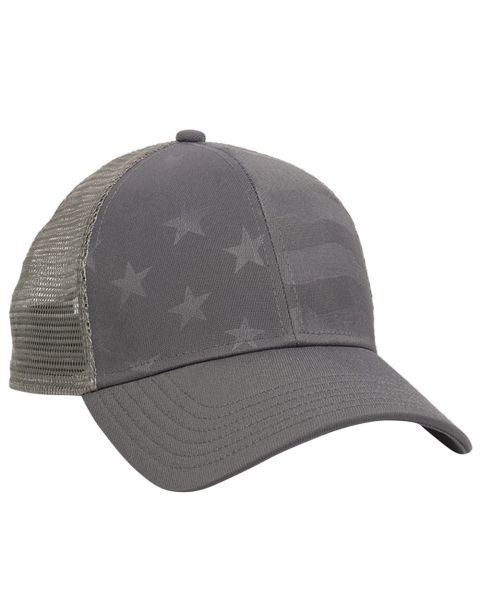 Outdoor Cap USA750M - Debossed Stars and Stripes Mesh-Back Cap