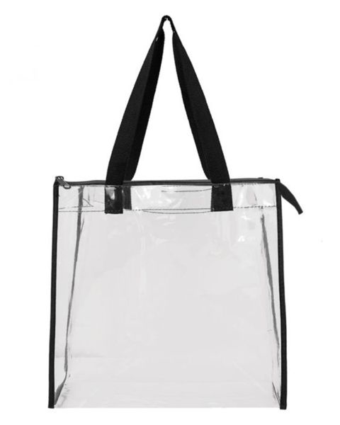 OAD OAD5006 - OAD Clear Zippered Tote with Full Gusset