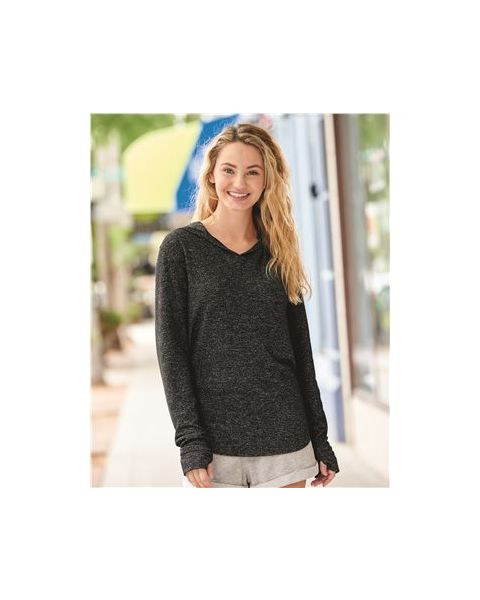 J. America 8655 - Cozy Fleece Women's Hooded Pullover